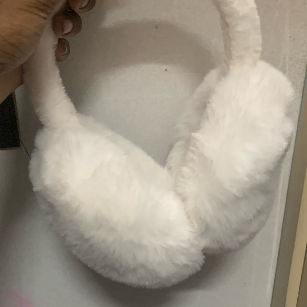 White Fuzzy Earmuffs